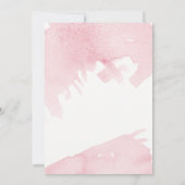 Invitation Couples Douche Moderne Simple Aquarelle Laver rose (Dos)