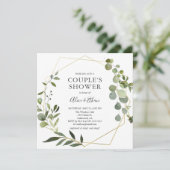 Invitation Couples Douche Moderne Verdure Botanique (Debout devant)