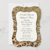 Invitation Couples Douche naturel léopard Poster de animal (Dos)