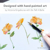 Invitation Couples Douche Orange Floral Aquarelle Poppies