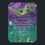 Invitation Couples Douche Peacock Plumes Bijoux<br><div class="desc">L'invitation à la Fête des mariées du Couple et les produits d'accueil sont à votre disposition. La mariée est-elle une fille qui aime son étincelle et son glamour ? Vous voulez un Faire-part de mariage élégant et festif Peacock Feather Themes Party qui est classe et belle? Cette conception est faite...</div>