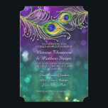 Invitation Couples Douche Peacock Plumes Bijoux<br><div class="desc">L'invitation à la Fête des mariées du Couple et les produits d'accueil sont à votre disposition. Vous voulez un Faire-part de mariage élégant et festif Peacock Feather Themes Party qui est classe et belle? Cette conception est faite de plumes de paon aquarellées à la main, ornées de bijoux en diamant...</div>