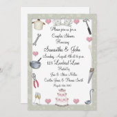 Invitation Couples Douche Sage Green (Devant / Derrière)