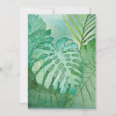 Invitation Couples Douche Tropical Rainforest Palm Leaf Swirl (Dos)