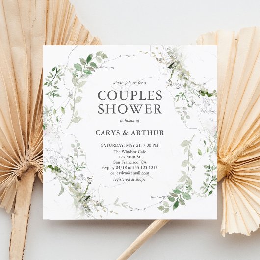 Invitation Couples Douche Verdure Moderne