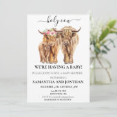Invitation Couples du Baby shower de veau de Holy Cow Highlan (Debout devant)