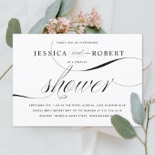 Invitation Couples élégants Noir & Blanc Douche