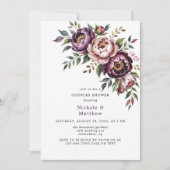 Invitation Couples en wreath à base de peluche et de plum (Devant)