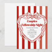 Invitation Couples Fellowship Night Church Event (Devant / Derrière)