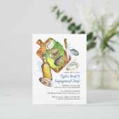 Invitation Couples Fiançailles toast Roast Party (Debout devant)