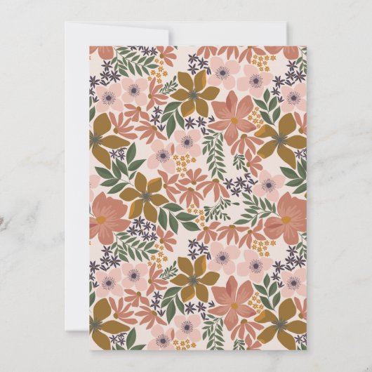 Invitation Couples Floraux Mariage Brunch Douche (Dos)