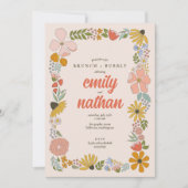 Invitation Couples Floraux Mariage Brunch Douche (Devant)