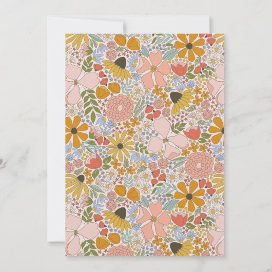 Invitation Couples Floraux Mariage Brunch Douche (Dos)