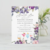 Invitation Couples Floraux Violet et Prune Approvisionnent le (Debout devant)