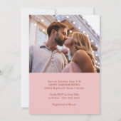 Invitation Couples Gras Terracotta et Blush Photo Couples Dou (Dos)