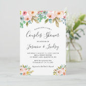 Invitation Couples Mariages Floraux sophistiqués Douche (Debout devant)