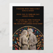 Invitation couples mariages personnalisés (Devant / Derrière)