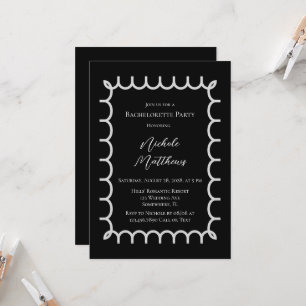 Invitation Couples minimalistes noirs et blancs élégants Douc