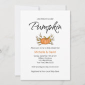 Invitation Couples neutres selon le sexe des petits Citrouill (Devant)