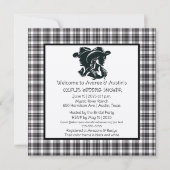 Invitation Couples Noir et Blanc Occident Thème Douche (Devant)