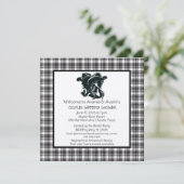 Invitation Couples Noir et Blanc Occident Thème Douche (Debout devant)