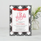 Invitation Couples noirs rouges Je fais Fête des mariées barb (Debout devant)