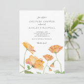 Invitation Couples Pépites de douche Aquarelle Florales (Debout devant)