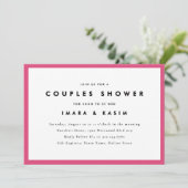 Invitation Couples Rétro Minimal Du Milieu Du Siècle Douche (Debout devant)