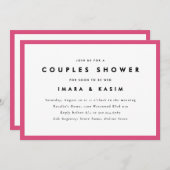 Invitation Couples Rétro Minimal Du Milieu Du Siècle Douche (Devant / Derrière)