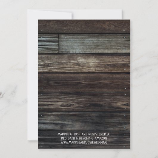 Invitation Couples rustiques Douche Mason Jar Lights Boho Flo (Dos)