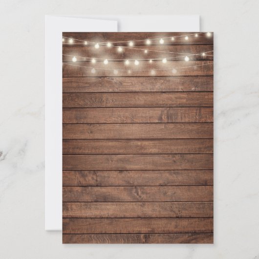 Invitation Couples Rustiques Douche Par Courrier Interurbain (Dos)