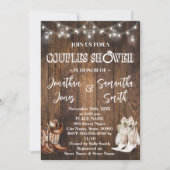 Invitation Couples rustiques Douche Western Country Grange Ma (Devant)