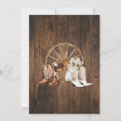 Invitation Couples rustiques Douche Western Country Grange Ma (Dos)