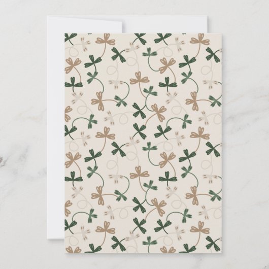 Invitation Couples shamrocks Laisser Dans Un Bébé Sprinkle (Dos)