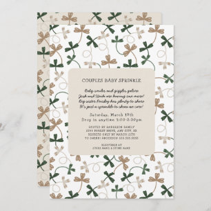 Invitation Couples shamrocks Laisser Dans Un Bébé Sprinkle