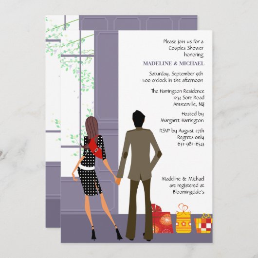 Invitation Couples Shower (Devant / Derrière)