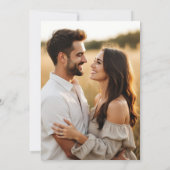 Invitation Couples Shower Gingham Floral Bow Photo (Dos)