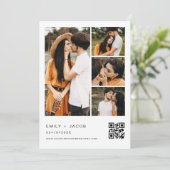 Invitation Couple's Shower Minimalist Photo QR code blanc (Debout devant)