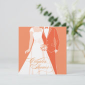Invitation Couples Shower - Orange (Debout devant)