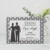 Invitation Couples Silhouette Tableau Noir (Debout devant)