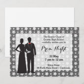 Invitation Couples Silhouette Tableau Noir (Devant / Derrière)