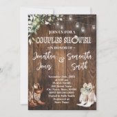 Invitation Couples verdoyants Douche Mariage campagnard occid (Devant)