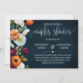 Invitation Couples Vin de douche Marine Bourgogne Mariage nup (Devant)