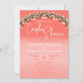 Invitation Couples Wedding shower Chic Vivre Coral Ombre (Devant)