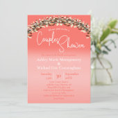 Invitation Couples Wedding shower Chic Vivre Coral Ombre (Debout devant)
