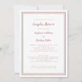 Invitation Couples Wedding shower Fiançailles Dusty Rose Rose (Devant)
