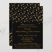 Invitation Couples Wedding shower Gold Parties scintillant Co (Devant / Derrière)