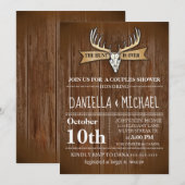 Invitation Couples Wedding shower La chasse est sur Mariage (Devant / Derrière)