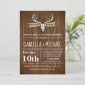 Invitation Couples Wedding shower La chasse est sur Mariage (Debout devant)