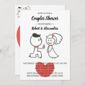 Invitation Couples Wedding shower Mariage Couple  (Devant / Derrière)
